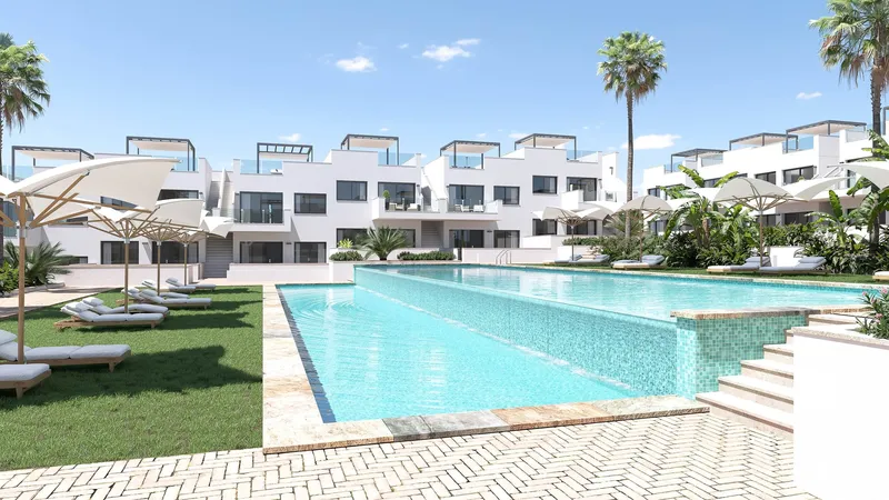 Bungalows in Torrevieja Overlooking the Pink Lagoon