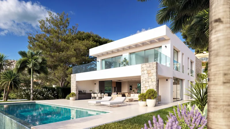 Villa contemporánea con vistas al mar y piscina privada