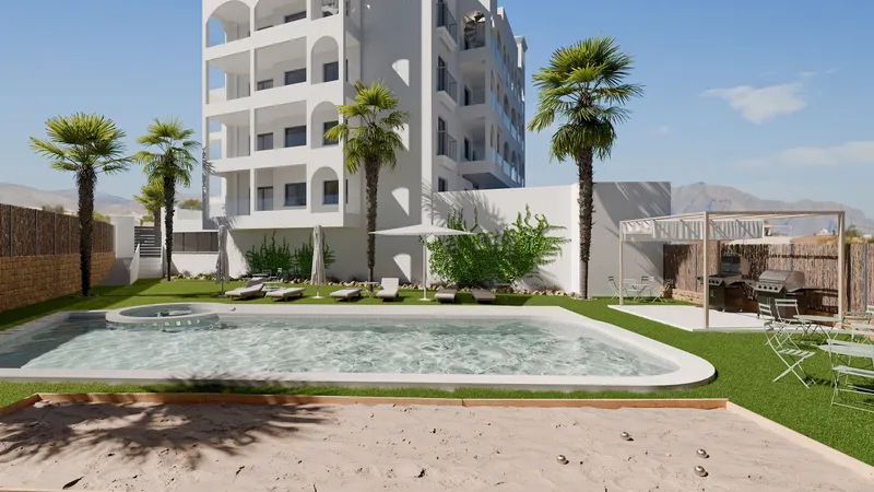 Modern apartments with terraces and solariums in Bigastro