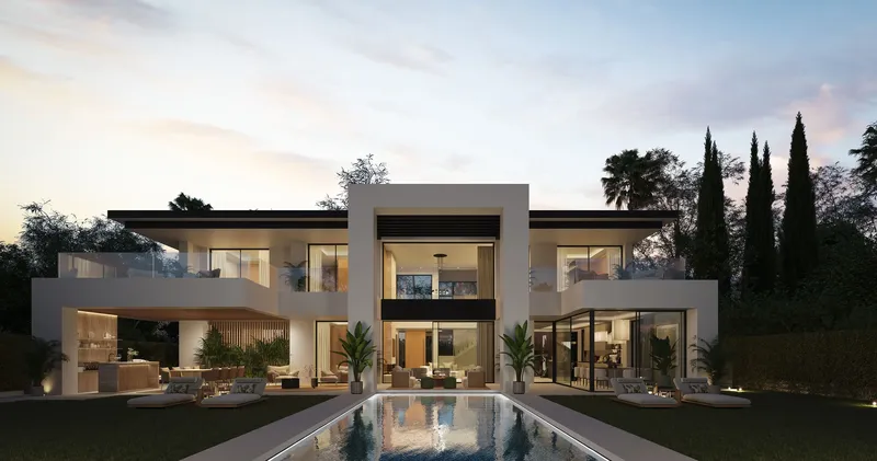 Villas en Bel Air, Estepona, con vistas al mar