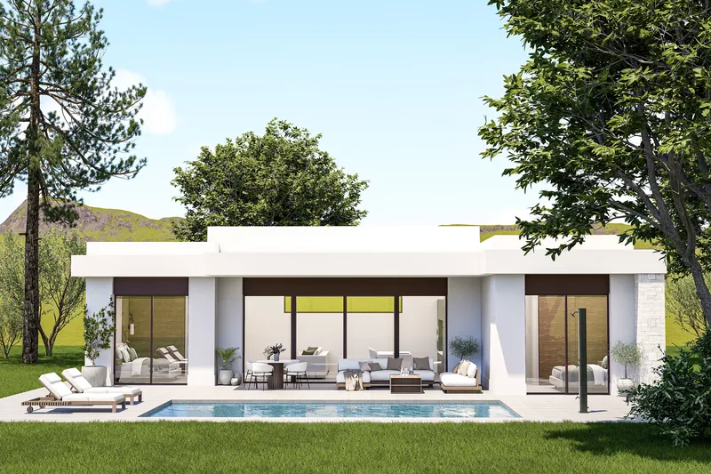 Villa en parcela rústica desde 10.000 m²