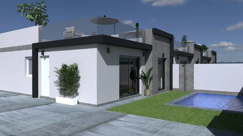 Single-storey villas with private pool in Balsicas