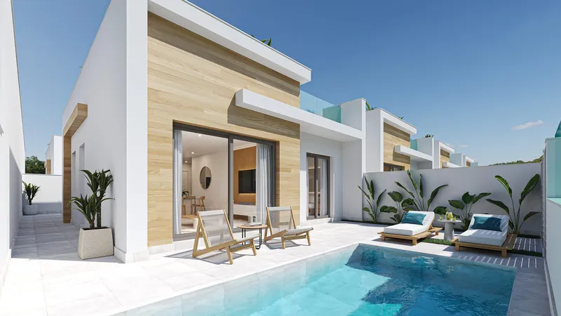 Single-storey villas with pool in El Jimenado