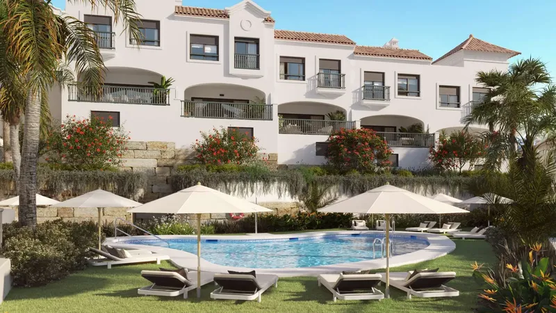 Casas adosadas en primera línea de golf en Estepona