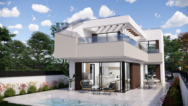 Villas a 100 metros del golf Lo Romero en Pilar de la Horadada