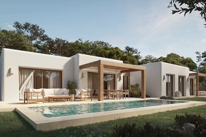 Villas 1 km from La Fustera Beach