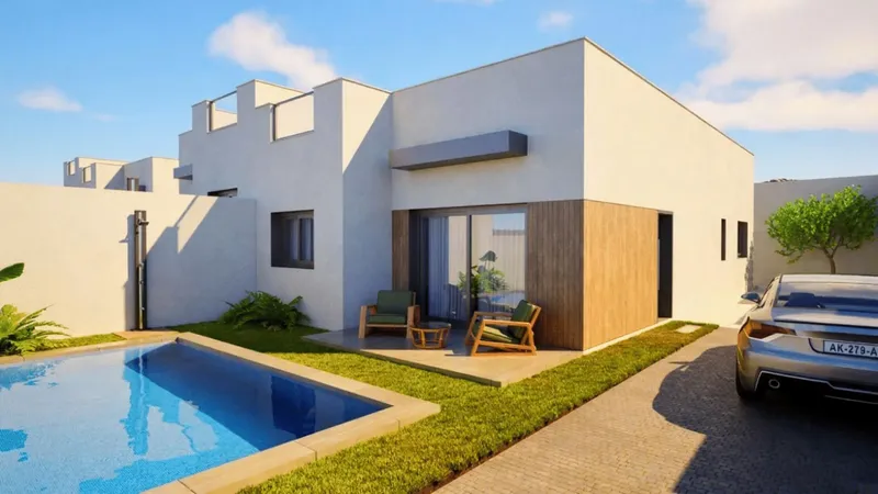 Villas pareadas con piscina en Mazarrón