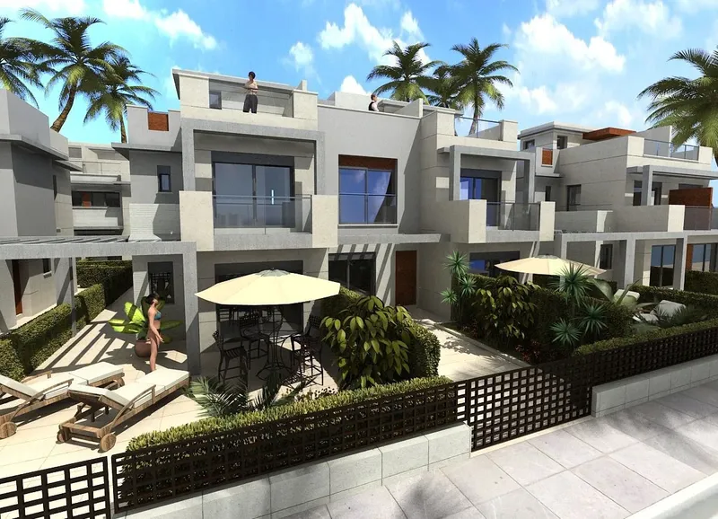 Semi-detached villas 350 meters from the beach in Puerto de Mazarrón