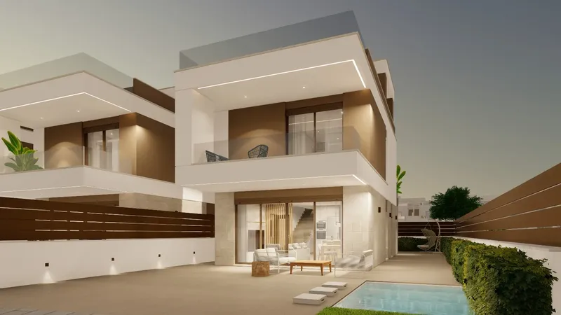 Villas in Pilar de la Horadada 2 km from the beach