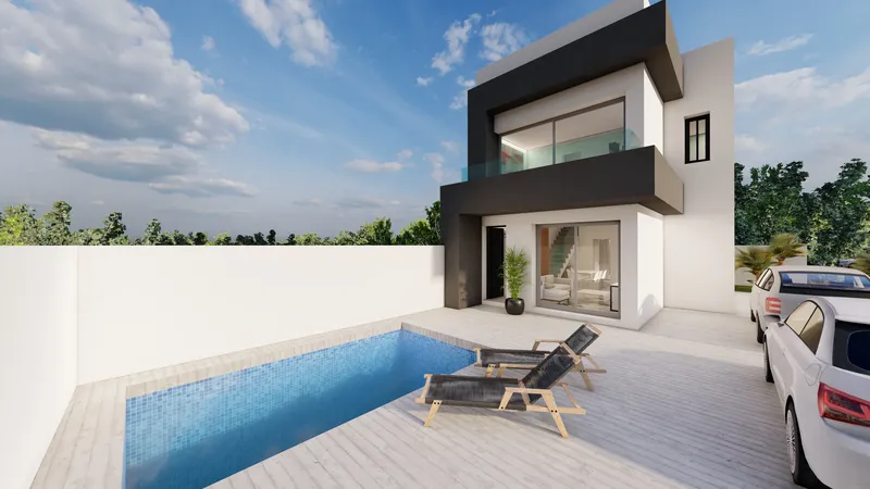Villas con piscina privada en Las Heredades