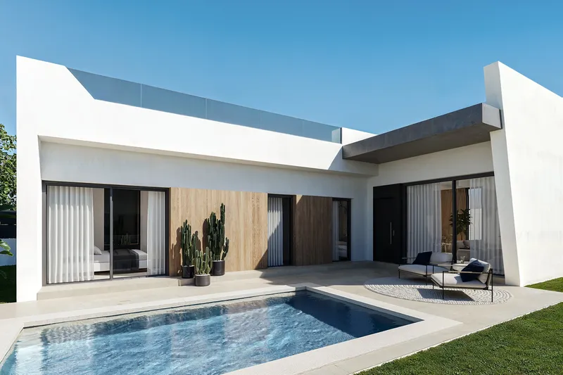 Villas with solarium and lagoon views in San Miguel de Salinas