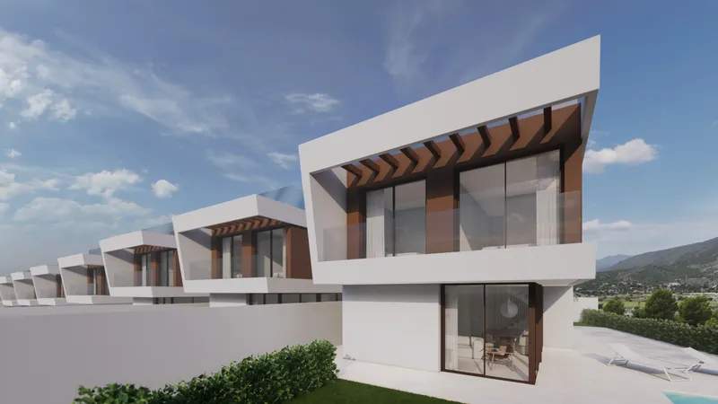 Villas with sea views at the foot of Puig Campana