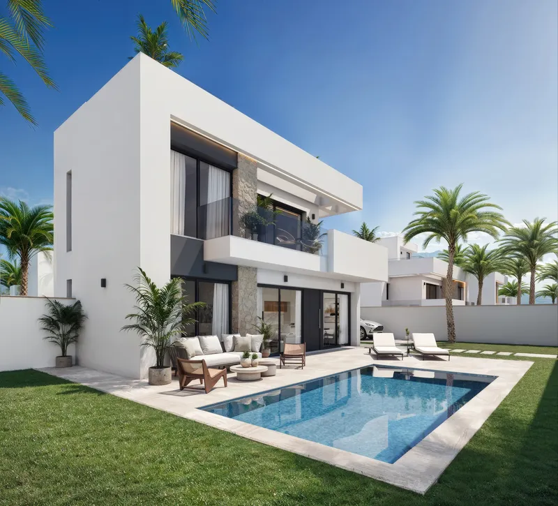 Villas con piscina y jacuzzi en resort privado con laguna cristalina