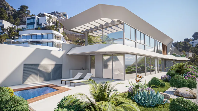 Villas with panoramic sea views
